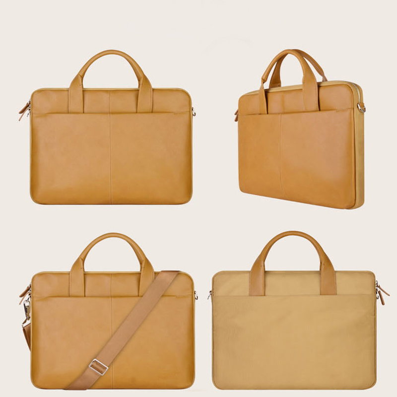 Classic leather laptop bag